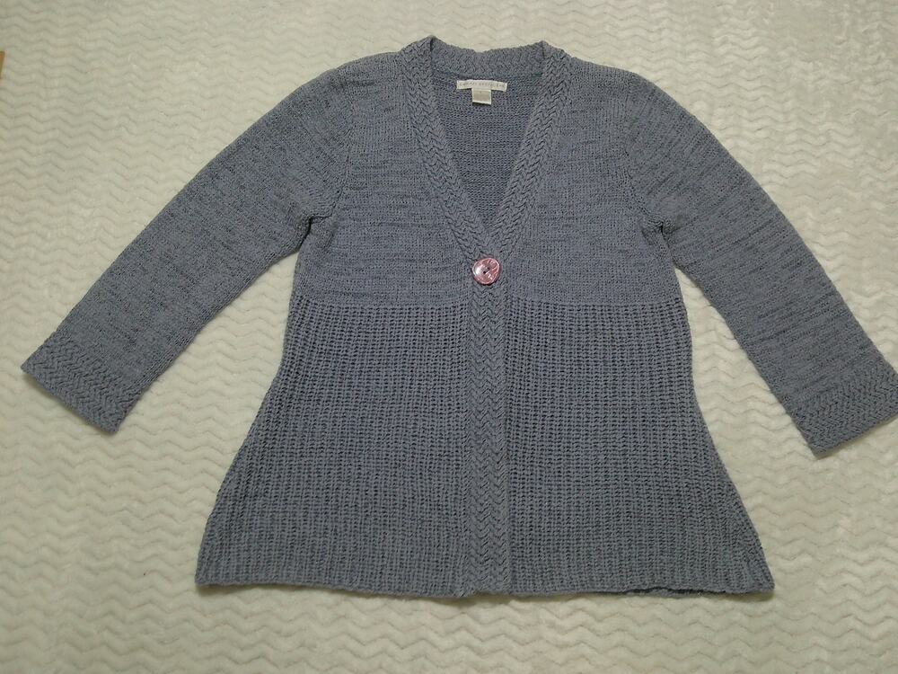 Sarah Spencer Cardigan Sweater Women's L Cotton Polyester Blend Taiwan NWOT